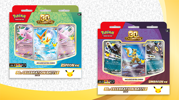 Pokémon TCG: 30th Celebration Battle Deck—Espeon ex and 30th Celebration Battle Deck—Umbreon ex