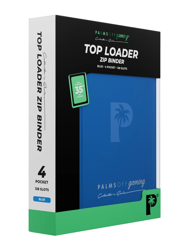 Collector's Series Top Loader Zip Binder - 4 Pocket - Blue