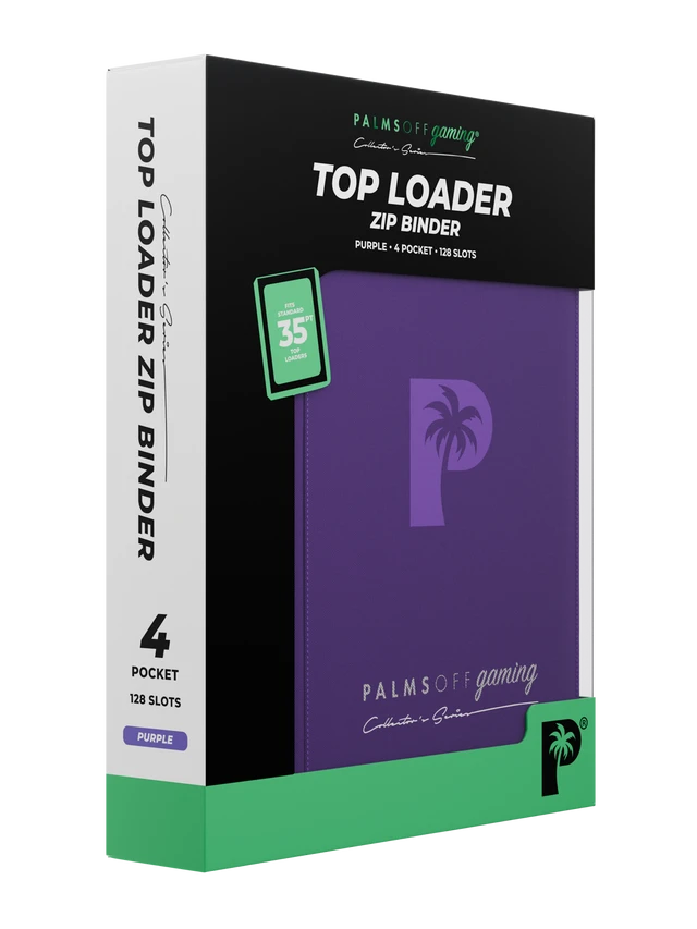 Collector's Series Top Loader Zip Binder - 4 Pocket - Purple