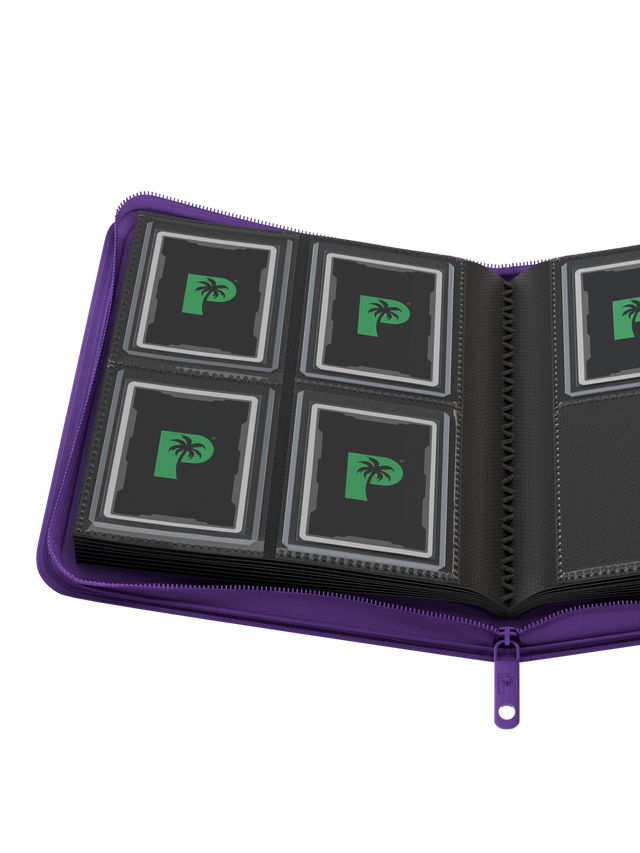 Collector's Series Top Loader Zip Binder - 4 Pocket - Purple