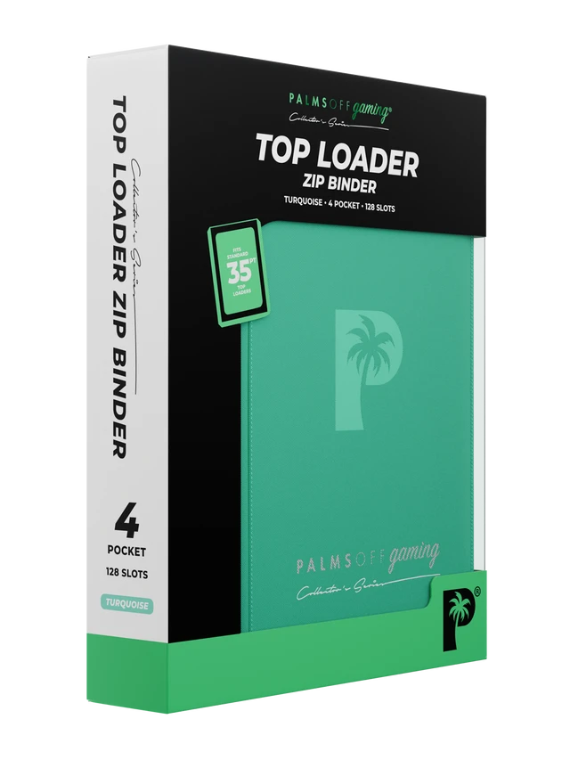 Collector's Series Top Loader Zip Binder - 4 Pocket - Turquoise