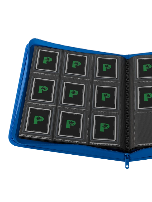 Collector's Series Top Loader Zip Binder - 9 Pocket - Blue
