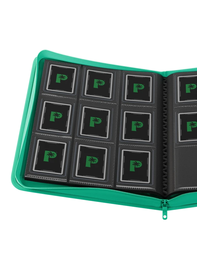 Collector's Series Top Loader Zip Binder - 9 Pocket - Turquoise